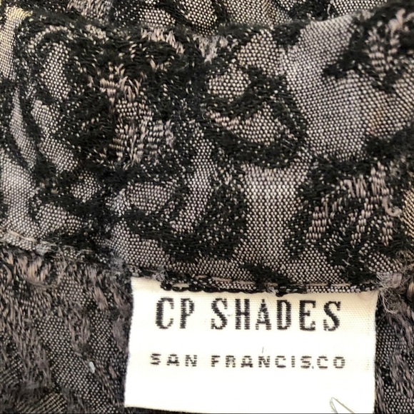 CP Shades Vintage Black Floral Button Up Top Jacket Size Medium Style R927-365 - Picture 8 of 10